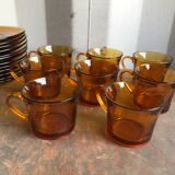 Lot 8 coffee cups and duralex cups