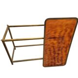 Mid-Century Hollywood Regency Coffee Table with Removable Bakelite Tray and Brass Frame, France, 196