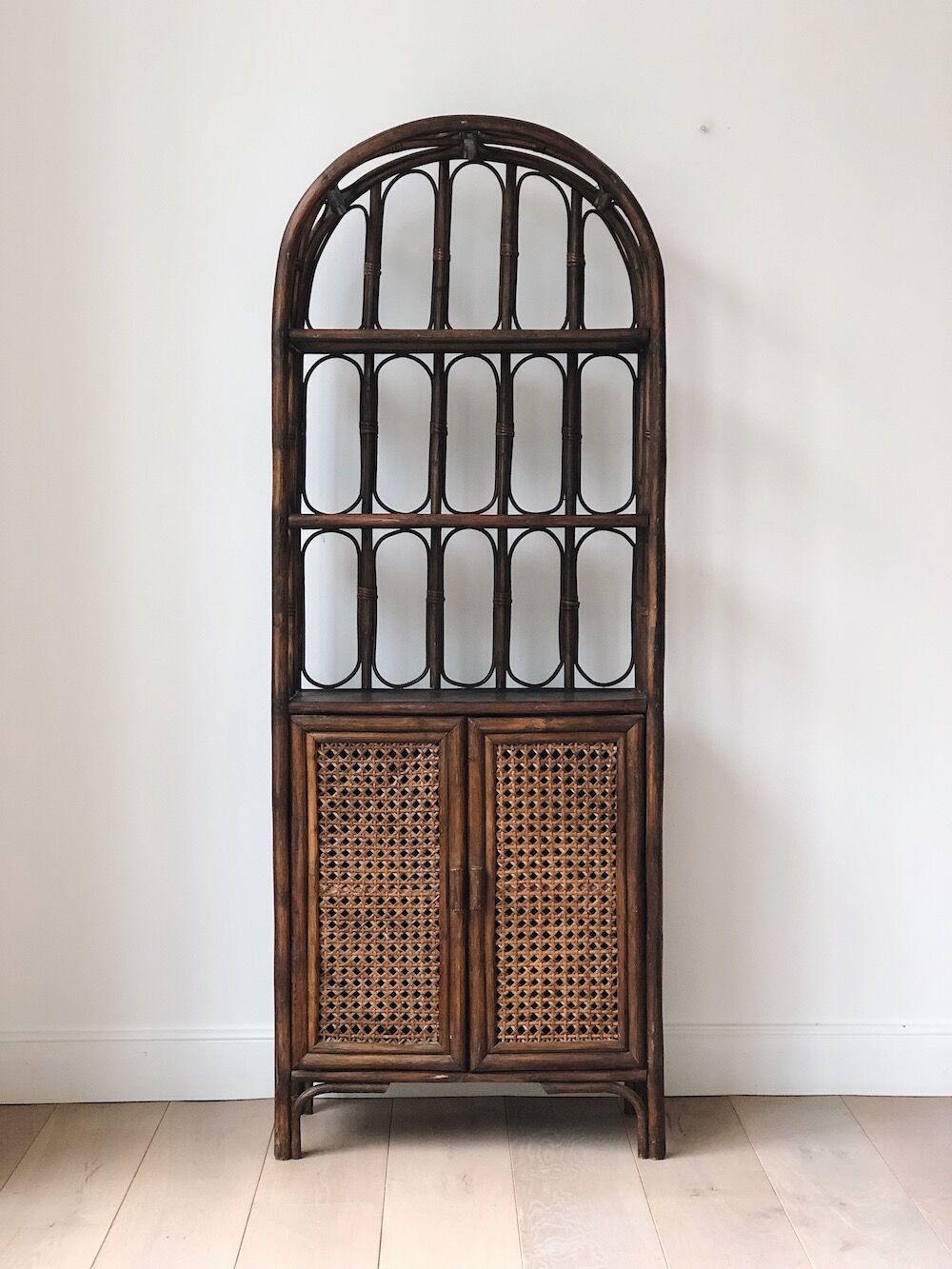 Vintage rattan shelf