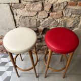 Pair of tapered leg bar stools