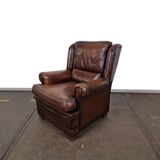 Vintage brown leather armchair