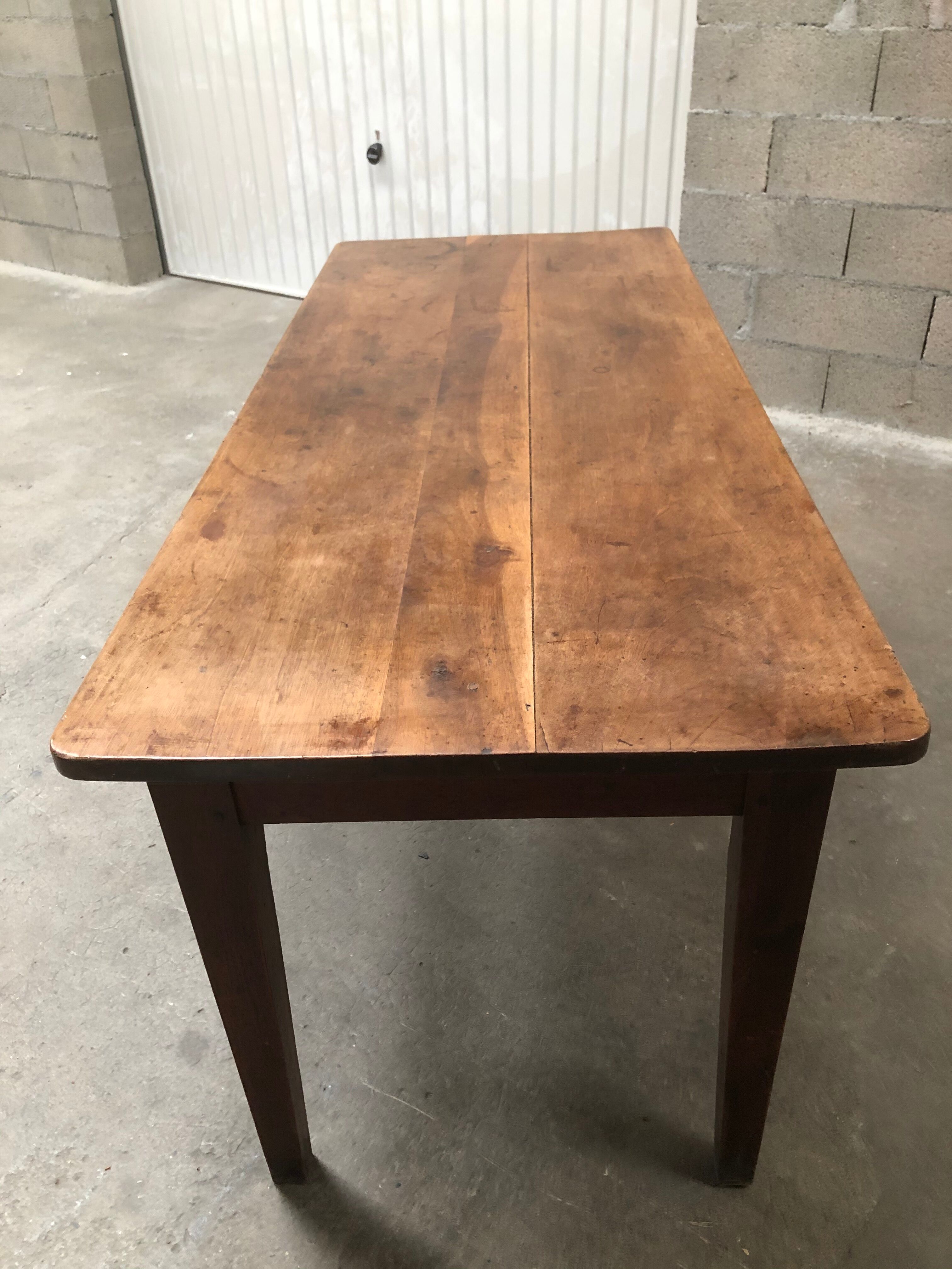 large walnut bistro table