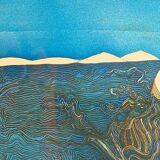 LITHOGRAPHY Nude woman "The board", numbered 49/100 and signed MICHEL MATHONNAT