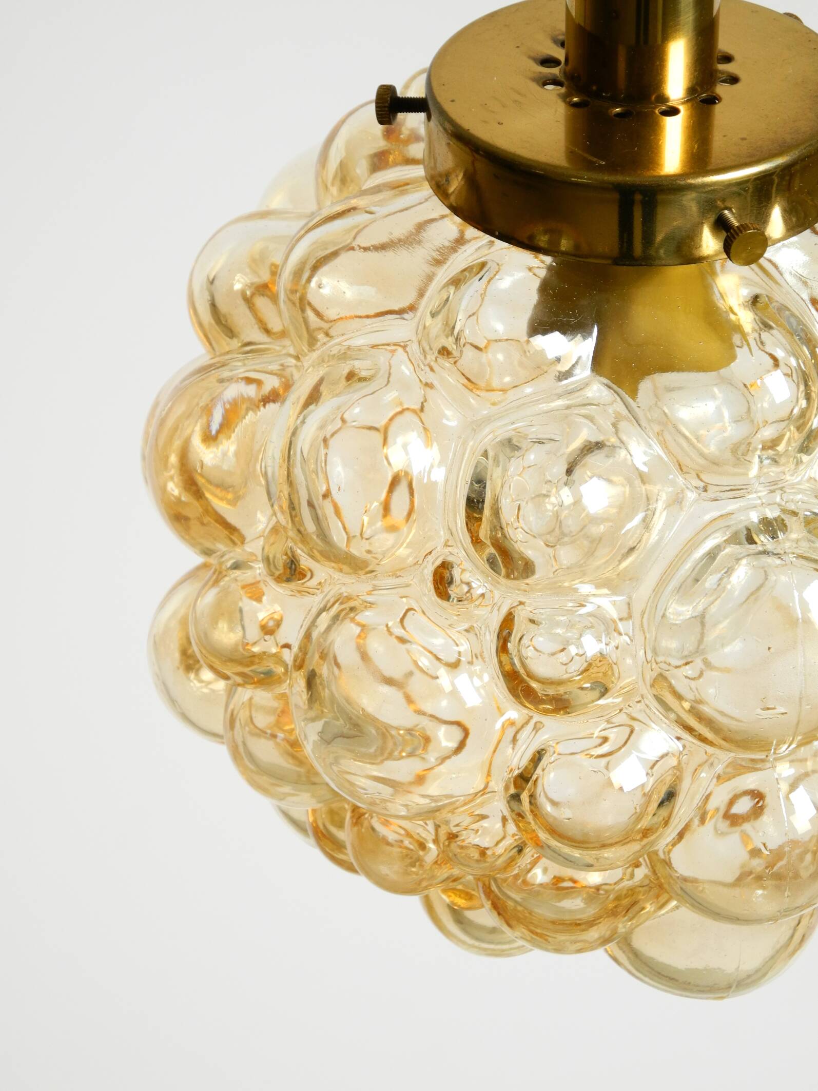 Original glass bubble pendant lamp from the 1960s | Manufactured by Limburg
