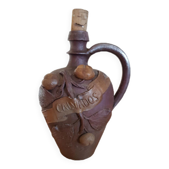 Vintage terracotta Calvados carafe pitcher 5