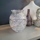 Large round vase in cut crystal