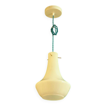 Suspension en opaline blanche