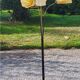 Vintage floor lamp from the 50s in metal and brass 4 flexible lights with tripod base