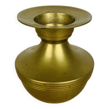 Vintage gold-plated brass candle holder