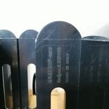 Giotto Stoppino for Kartell Black ABS Plastic Magazine Rack - 1970s Italy