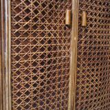 Rattan cabinet, fluted
