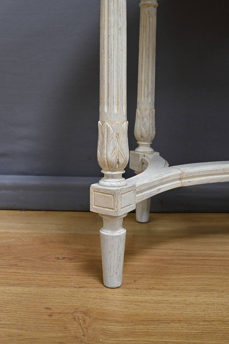 Painted wooden piano bench, Louis XVI style – Late 19th century