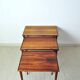 Scandinavian Modern Rosewood Nesting Tables with Drumstick Legs