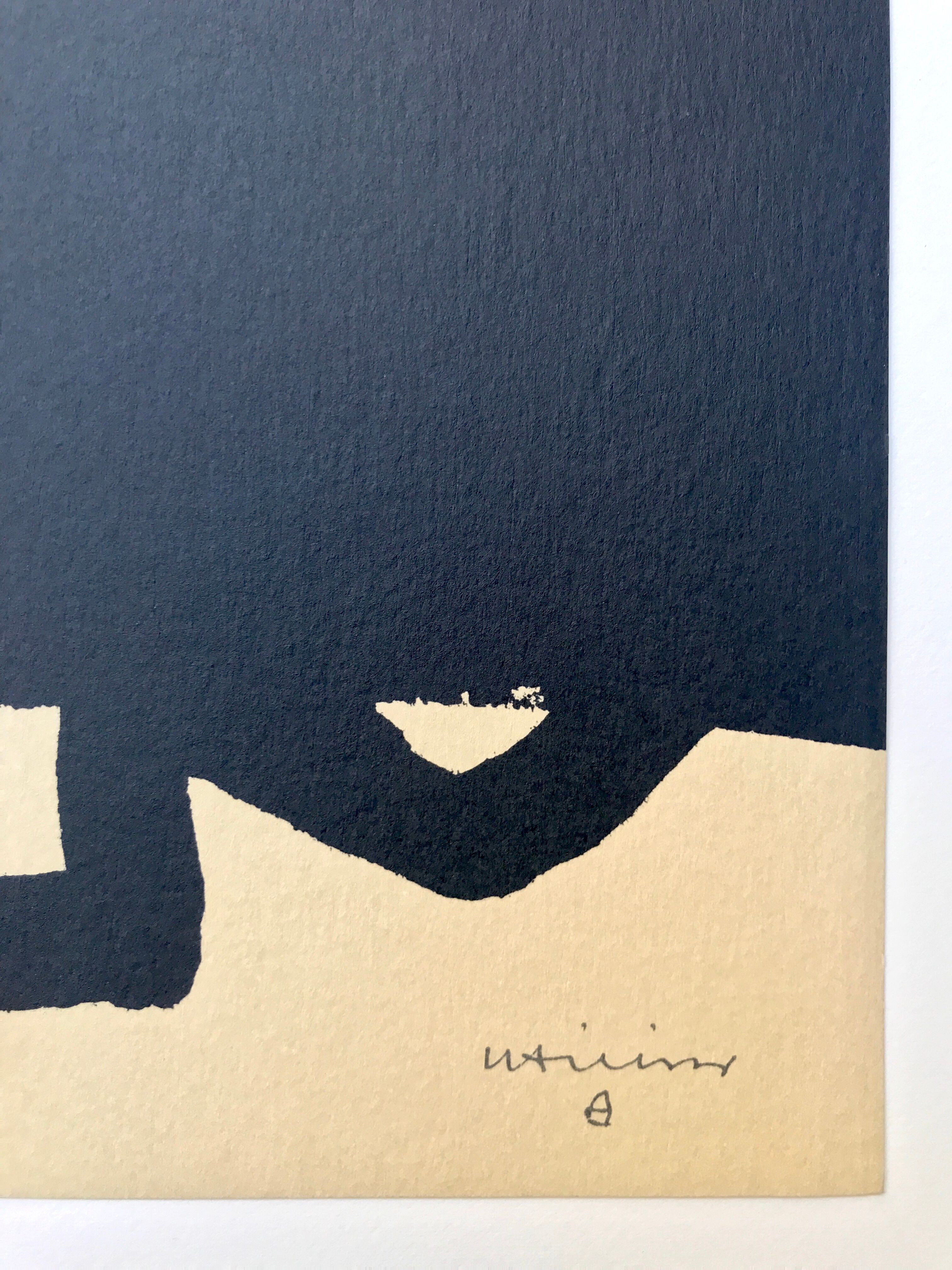 Original lithograph with cutout by Eduardo CHILLIDA, Untitled, 1999