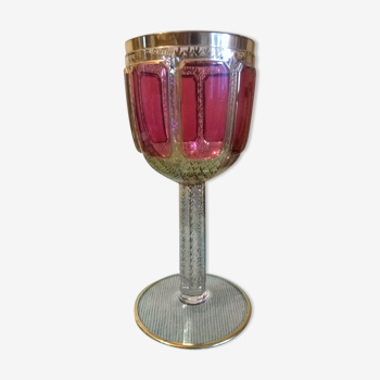 Verre à pied en cristal Roemer, Franz Heide, Bohème vers 1920