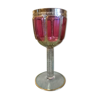 Verre à pied en cristal Roemer, Franz Heide, Bohème vers 1920