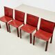 Mario Bellini Set of 4 Cab 412 Dining Chairs for Cassina Italy 1977