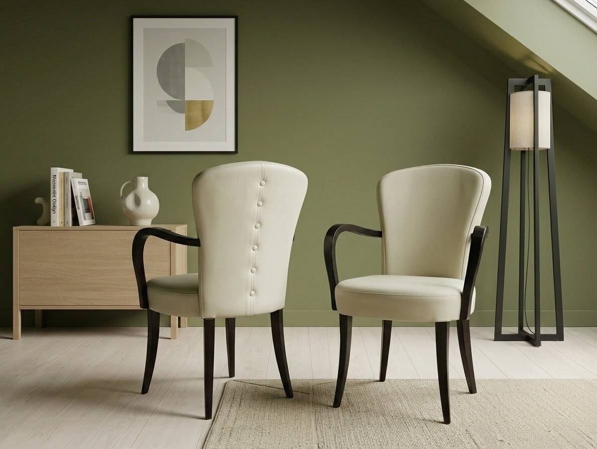 Paire de fauteuils Montbel Euforia 00121 en cuir – Made in Italy