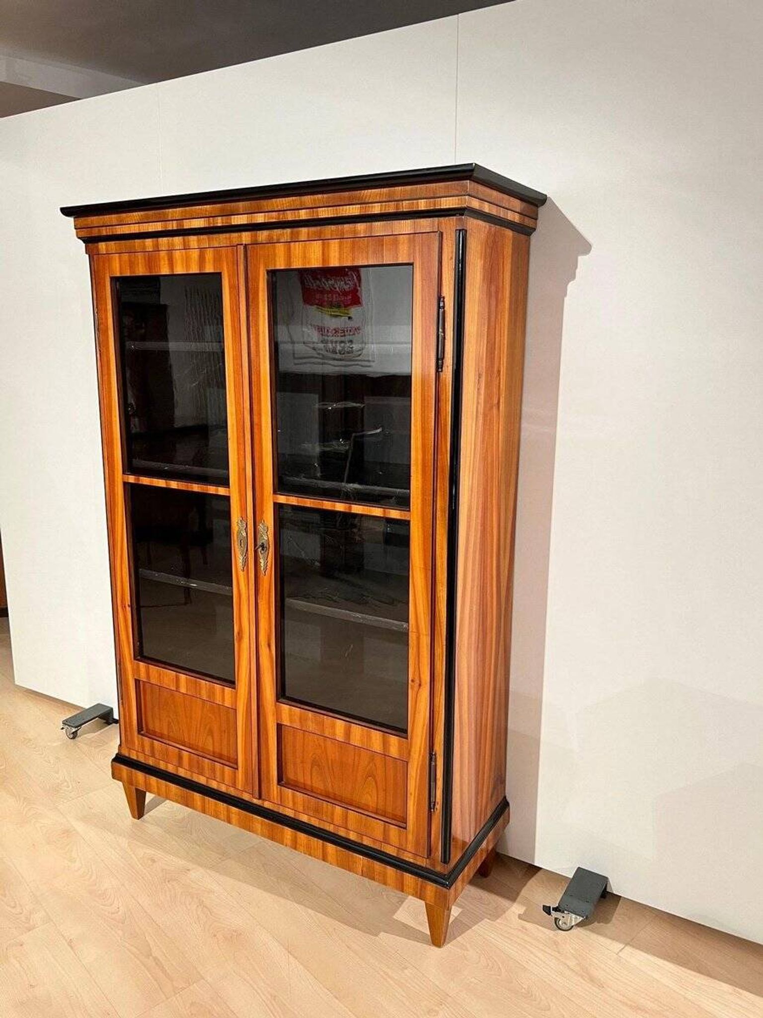 Biedermeier Bookcase, Cherry Veneer, South Germany 1820
