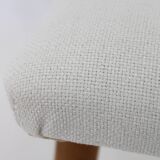 1960s Danish Beech Stool with Fabric