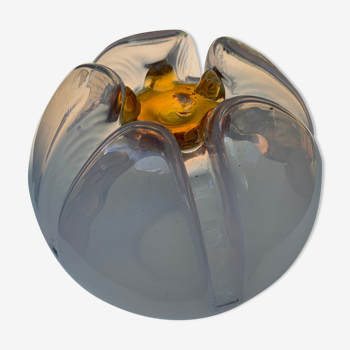 Globe en verre soufflé bicolore pour suspension