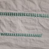 Drap ancien lin coton broderie 268X207