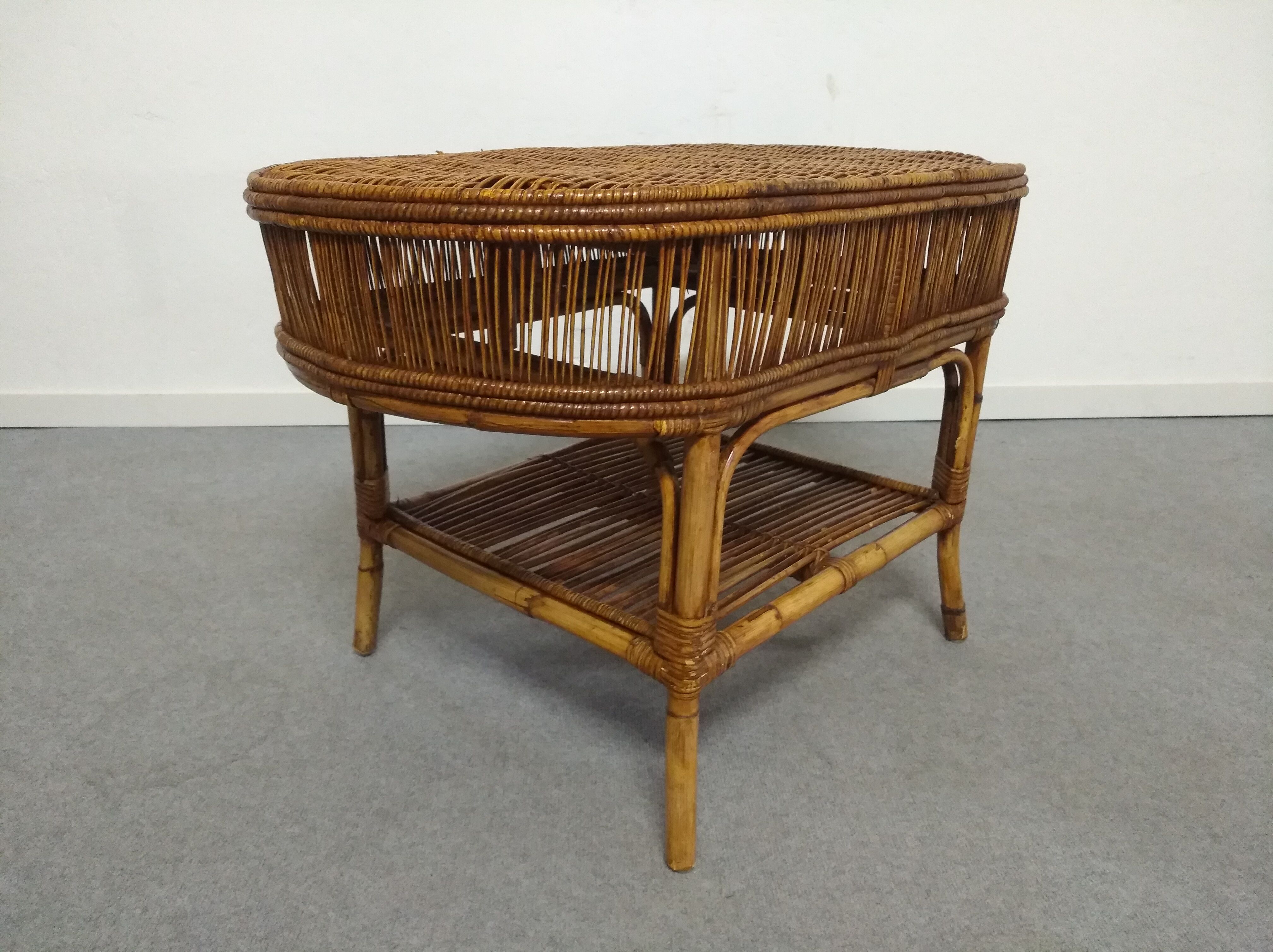 Bamboo and rattan lounge set