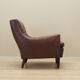 Brown leather armchair, Danish design, 1960s, designer: Edmund Jørgensen