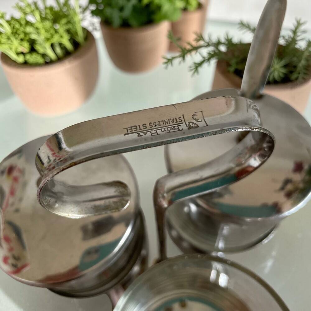 Mid Century Modern rotating condiment caddy set by Twin Bay