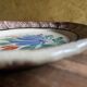Ceramic plate, antique late 19th - early 20th century, known as "Cul-noir" from Normandy.