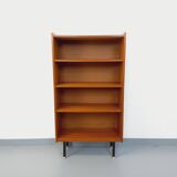 Vintage teak-style wooden bookcase from the 60s