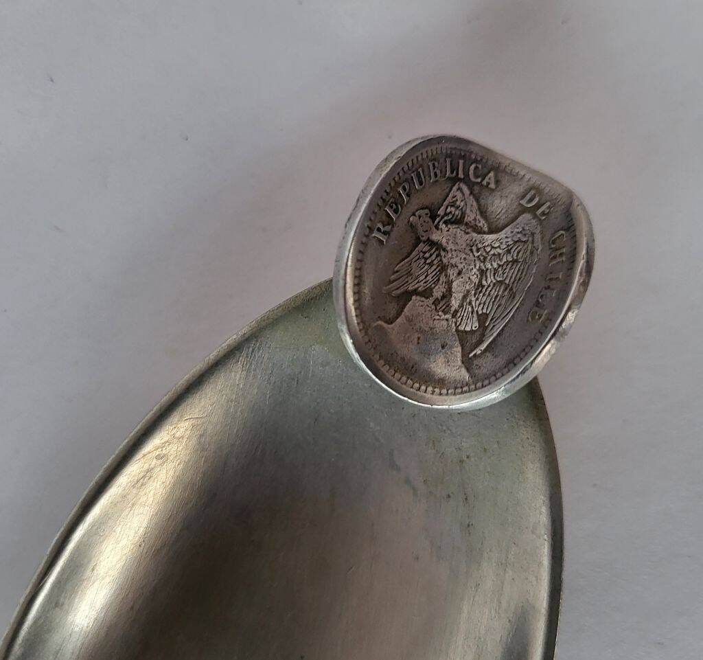 Unique Art & Crafts Ashtray Silver Plated Spoons