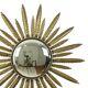 Mid Century Copper Plated Metal Sun Mirror Deknudt Convex 55cm