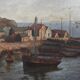 Painting "The Port of Camaret", oil on canvas, signed H. Callot – early 20th century