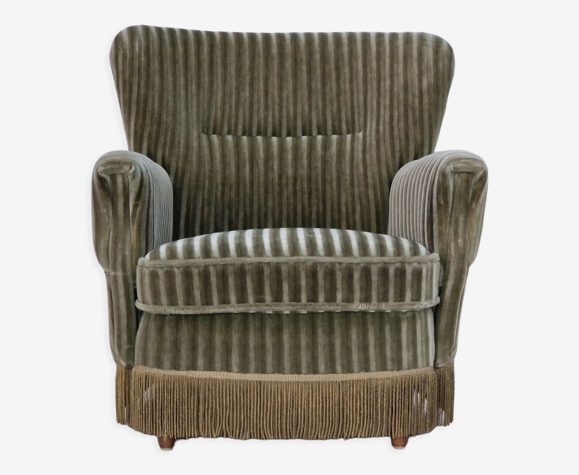 Danish velour armchair, 1970