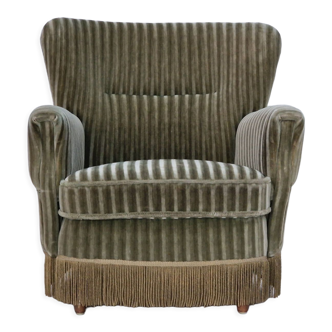Danish velour armchair, 1970