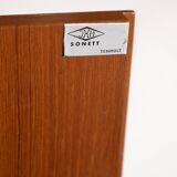 Vintage bookcase with pull-out shelf