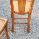 Set of 4 bistro chairs in beech and blond oak from the 50s