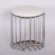 Mid-Century Round Stool in Chrome & Leather, Germany, 1960s