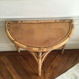 Vintage rattan console