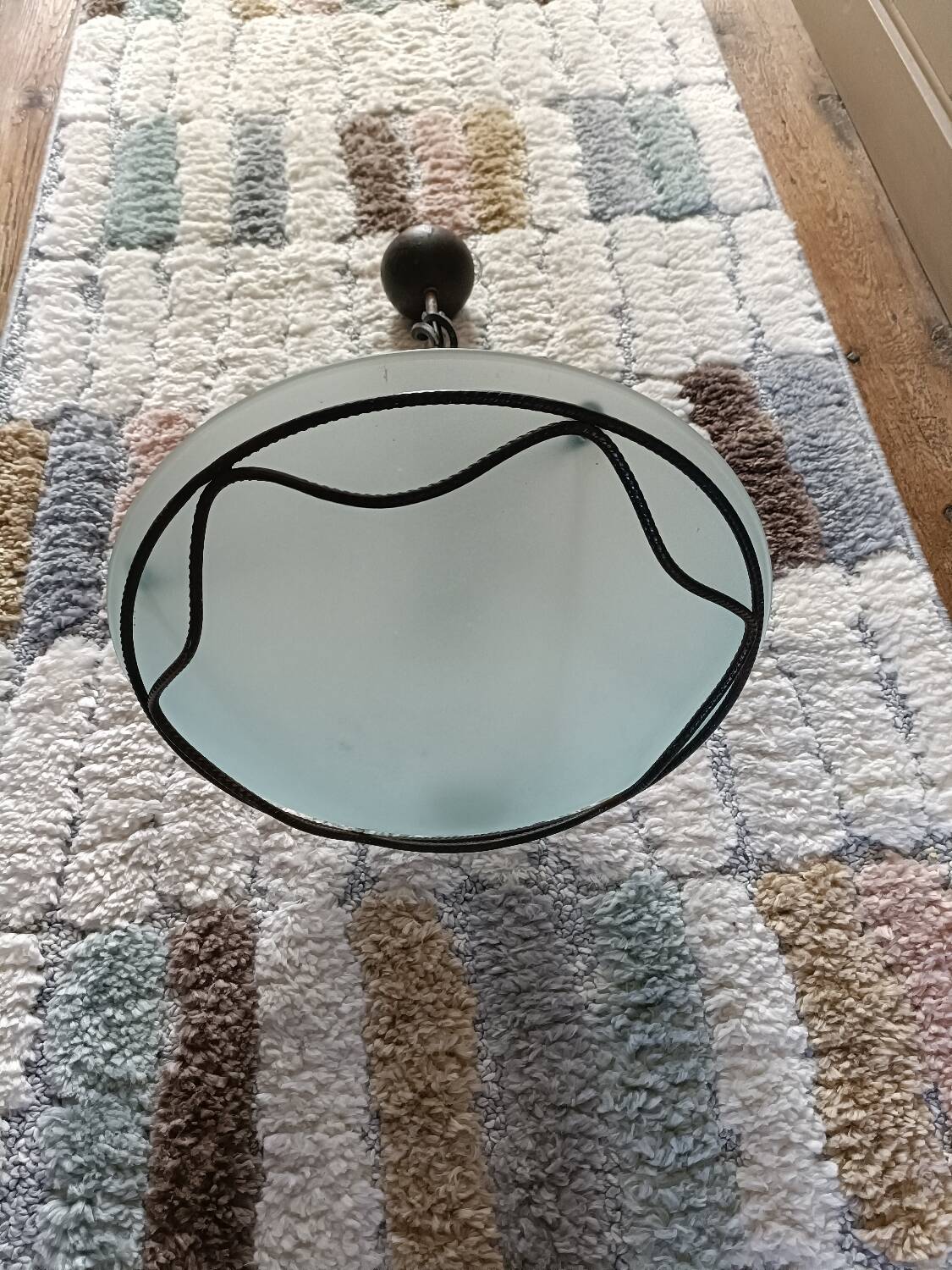 Frosted glass pendant light Maison Delmas