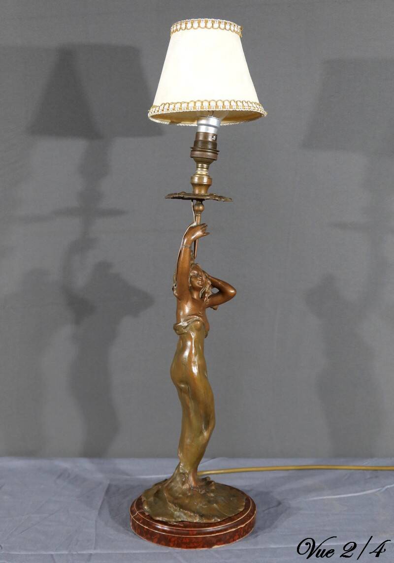 Regulate Lamp, Art Nouveau style, signed C.Rosa – Mid 20th century