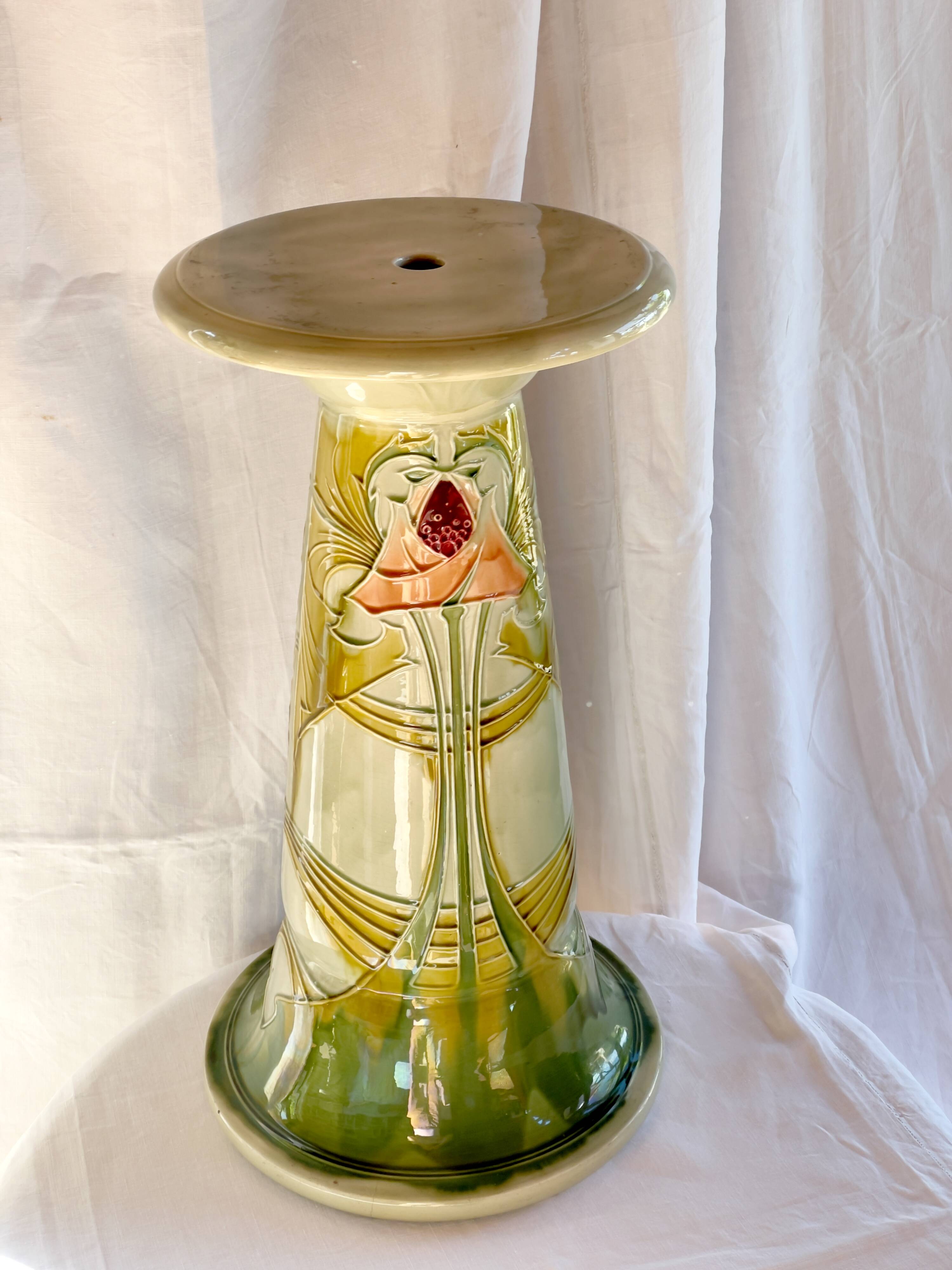 Art Nouveau column 1903 - Minton UK factory, slip-cast ceramic.