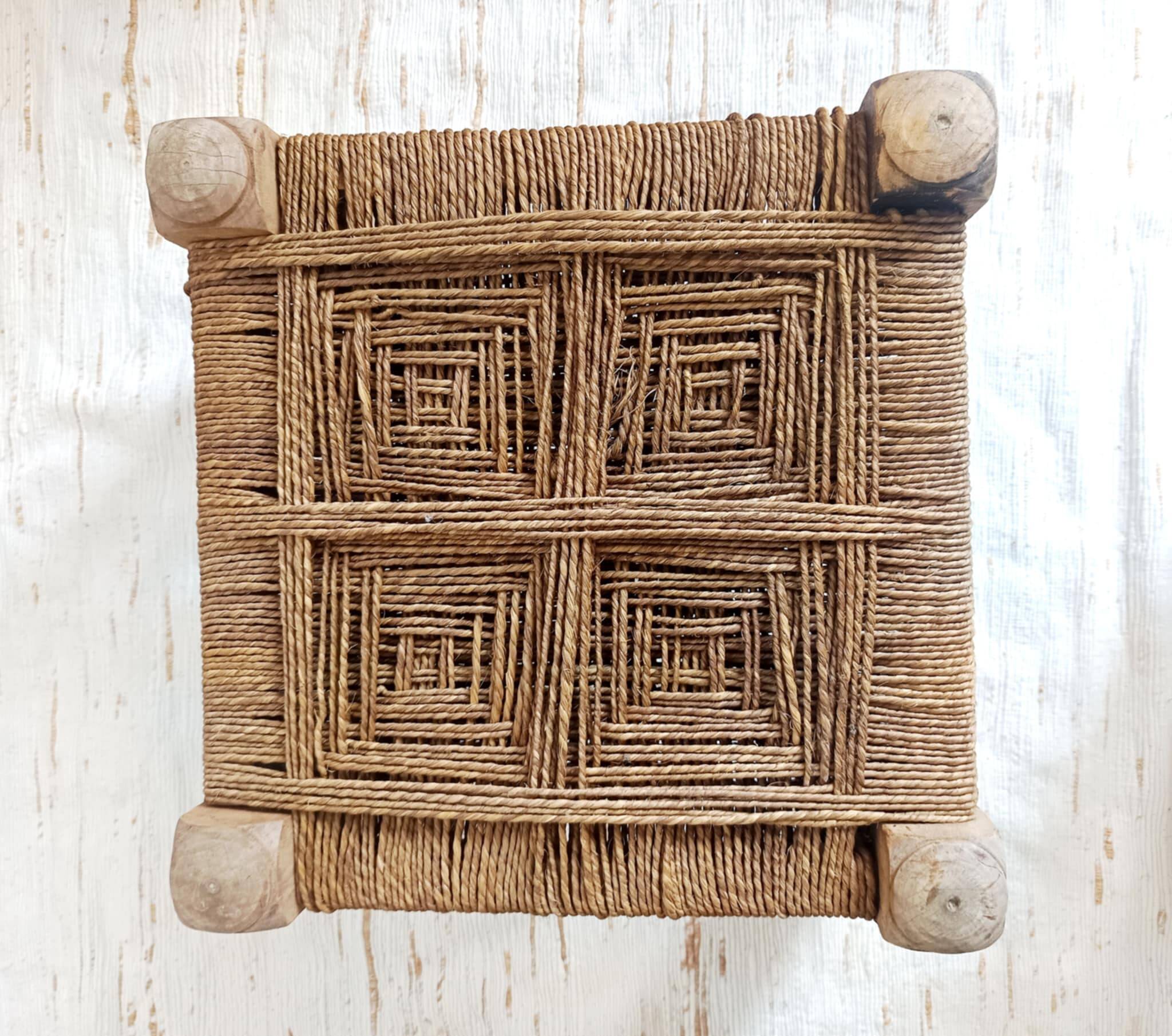Antique Indian rope stool