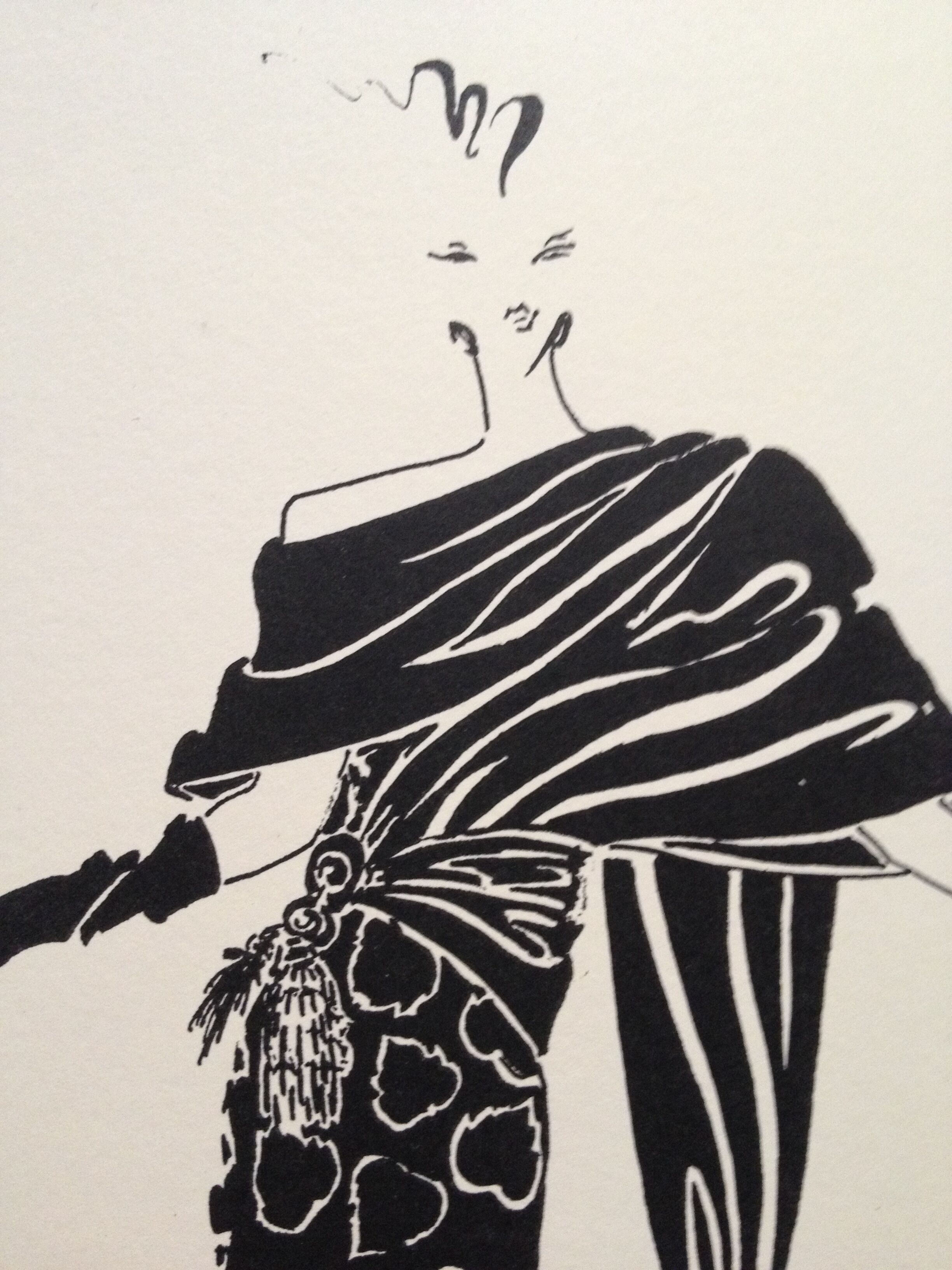 Illustration by Serge Lepage press mode early 1980s
