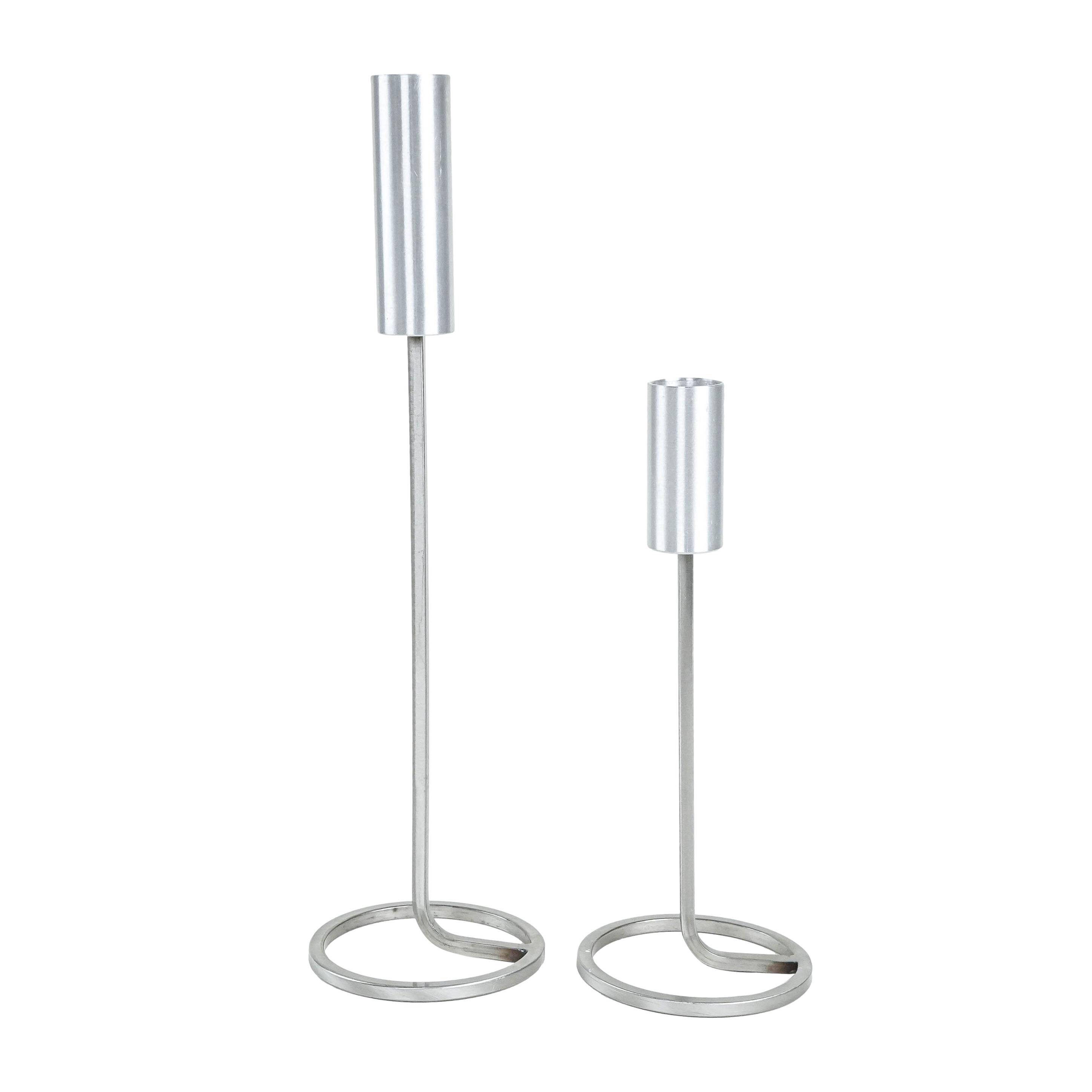 Ensemble de candélabres en métal, design danois, années 1970, fabriqué au Danemark.