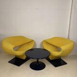 Fauteuils et table basse Ribbo de Pierre Paulin pour Artifort, années 60,