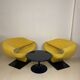 Ribbo armchairs and coffee table by Pierre paulin for Artifort, 60s,