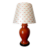 Limoges porcelain lamp by Mergey and Art Deco lampshade