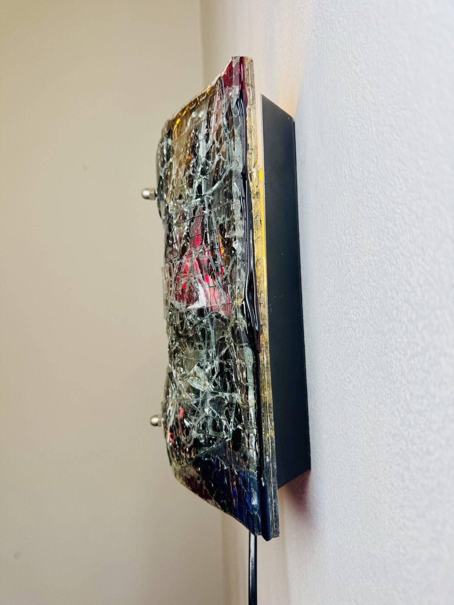 Glass Fused Wall Lamp By Glass Studio Van Tetterode, The Netherlands 1950S